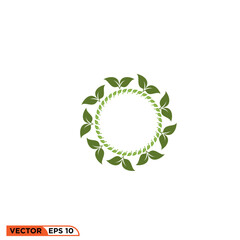 Leaf icon vector graphic of template 