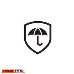 Umbrella icon vector graphic of template