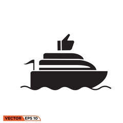 Ship icon vector graphic of template