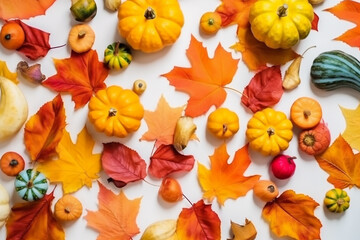 Fototapeta na wymiar thanksgiving pumpkins on rustic wooden background autumn harvest festival concept table setting banner