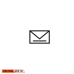 Mail icon vector graphic of template