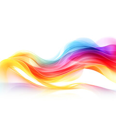 AI Generated Rainbow Wave Splash on Transparent Background - Colorful Design Element for Modern Art