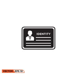 Id card icon vector graphic of template
