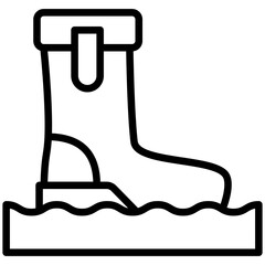 rain boots icon, are often used in design, websites, or applications, banner, flyer to convey specific concepts related to autumn seasons.