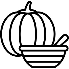soup icon, are often used in design, websites, or applications, banner, flyer to convey specific concepts related to autumn seasons.