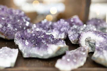 沢山のアメジストの原石
