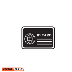 Id card icon vector graphic of template 