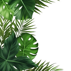 Tropical palm leaves, jungle leaf seamless vector floral pattern background