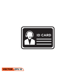 Id card icon vector graphic of template 