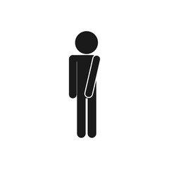 Isolated illustration set of men and man or gentlemen and gent for template restroom, WC, toilet or sexual icon