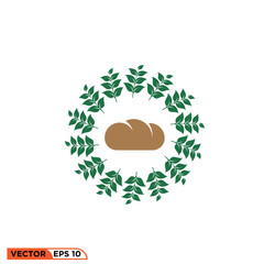 Bread nature icon vector graphic of template