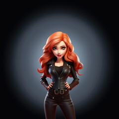 Beautiful cartoon girl created using AI