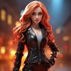 Beautiful cartoon girl created using AI