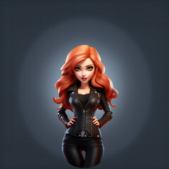 Beautiful cartoon girl created using AI