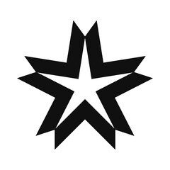 Fototapeta na wymiar Five Inward Chevrons Star Shape Icon
