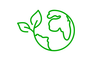Green earth planet concept icon. Vector illustration design.