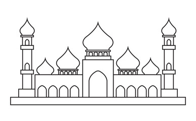 Vector Mosque Coloring