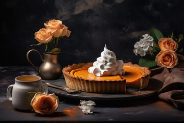 Pumpkin Pie Thanksgiving Food - Generative Ai