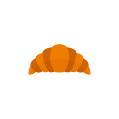croissant flat design vector illustration. pastry icon
