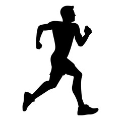 Fototapeta na wymiar Vector illustration. Figure of a runner doing sports. Runs