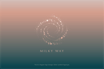 Galaxy logo design, Minimal logotype, Stars, Milkyway logo, Celestial logo design, Minimal, Minimalistic