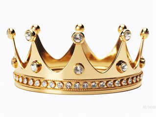 A gold crown with lots of diamonds on it created with Generative AI technology