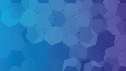 Fototapeta na wymiar Abstract hexagon background with blue gradations. 3d illustration