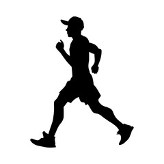 Fototapeta na wymiar Vector illustration. Figure of a runner doing sports. Runs
