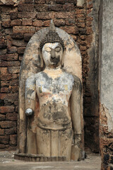 Ruin Buddha in Si Satchanalai historical park, Sukhothai