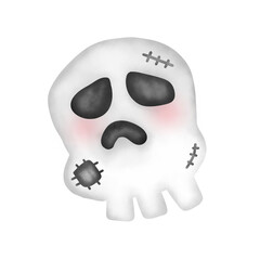 3d render of a skull Halloween 