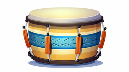 Obraz na płótnie Canvas Illustration of colorful drums isolated on white background