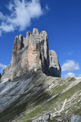 Fototapeta na wymiar The Three peaks of Lavaredo in Dolomites, Italy