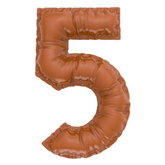 Balloon Font With Number 3D Render