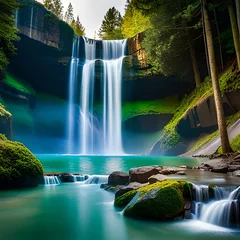  waterfall in the jungle beautiful scenery  © Arslan