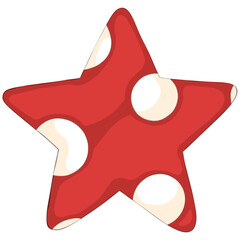 red star icon with white circles 