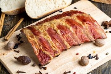 Boiled pork ribs with spices