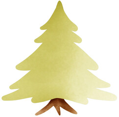 golden christmas tree