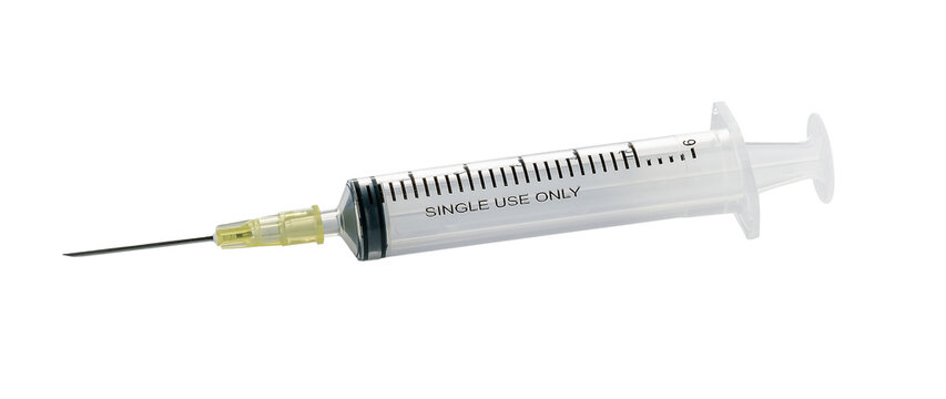 empty syringe for injection isolated on transparent png