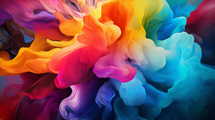 Vibrant Splashes in a Nebulous Wonderland: A Masterpiece Generative AI, generativ KI