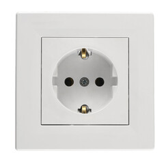 Power plug isolated on white, clipping path