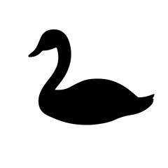 black and white swan silhouette