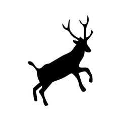 wild deer animal vector silhouette
