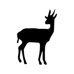 wild deer animal vector silhouette