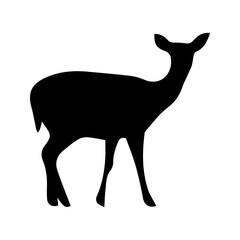 wild deer animal vector silhouette