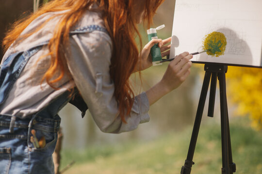 Woman With Red Hair Painting