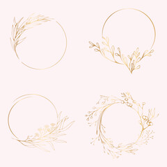 Vector hand drawn wedding ornaments collection