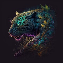 Beautiful Abstract Panther- Hyper Beast- AI Generative Photo - Midjourney