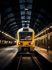 Obraz premium train in the station - generative ai