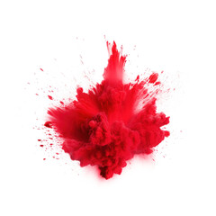Red holi paint color powder Illustration AI Generative.