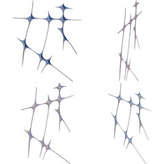 Dynamic Iridescent Tribal Futuristic Render 3D Shape Abstract Digital Asset